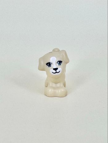 Lego Animaux Friends : Chien / Chiot crème yeux trait bleu - NEUF