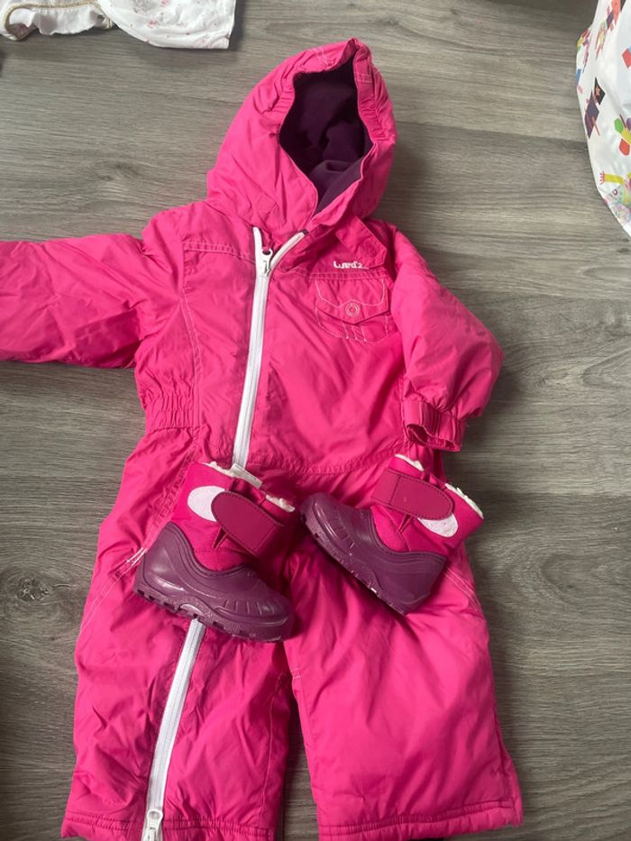 Combi ski 12 mois rose + après ski 18-19