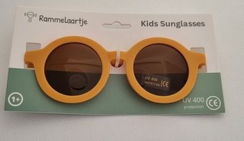 Lunettes de soleil rondes pour enfants protection UV400 - couleur jaune - Dès 1 an - Rammelaartje