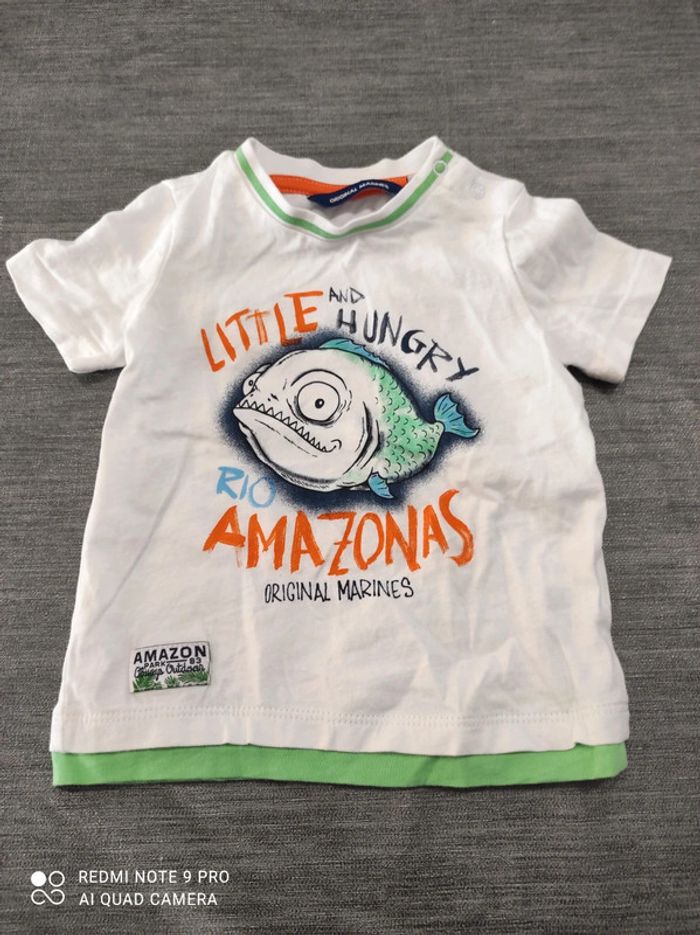 Tee shirt manches courtes 6-9 mois