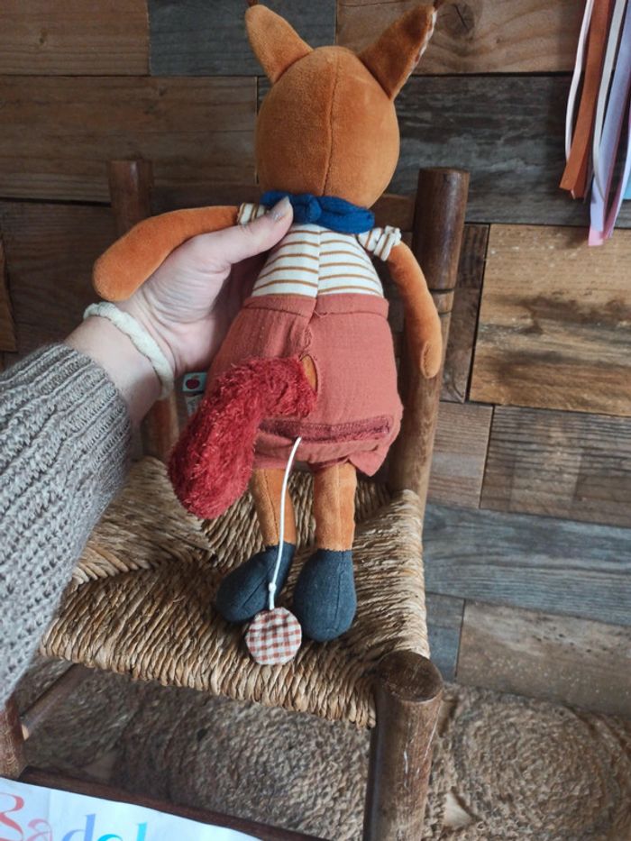 peluche musicale écureuil moulin roty tbe - photo numéro 4