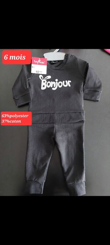 Jogging noir fille 6mois 