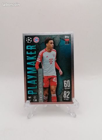 Carte Topps Match Attax 2023-24 PLAYMAKER Jamal Musiala n°203 FC BAYERN MUNCHEN.