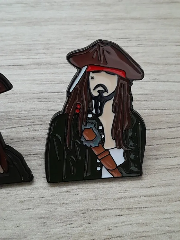 Lot de 2 Pin's Pirate des Caraibes, en métal, N°2 - photo numéro 3