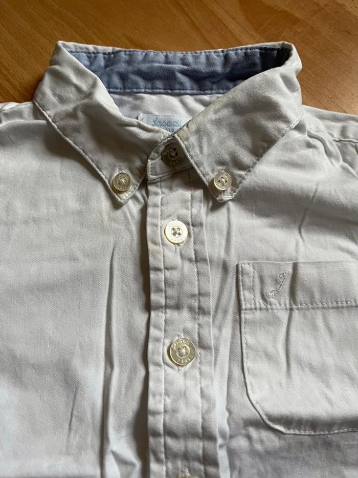Belle chemise blanche ML Jacadi T. 24 mois/2 ans garçon TBE - photo numéro 6