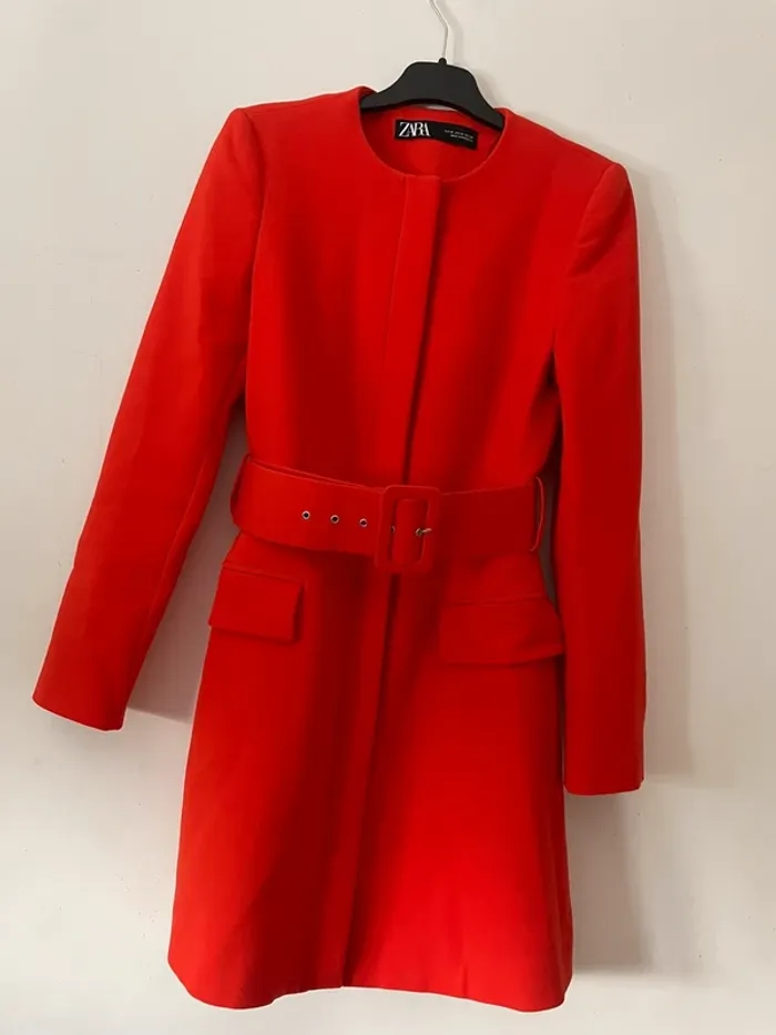 Zara robe veste blazer tailleur ceinturée taille XS - photo numéro 5
