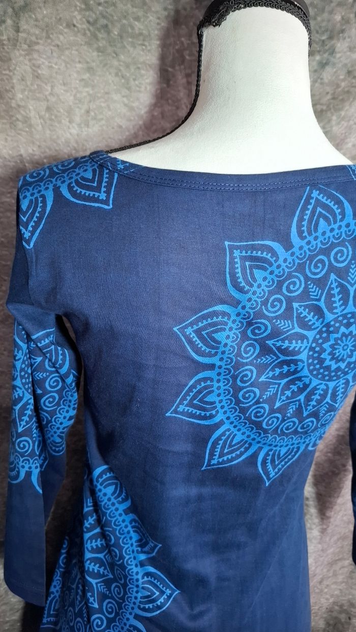 Robe bleu imprimé mandala bohème ethnique - photo numéro 8