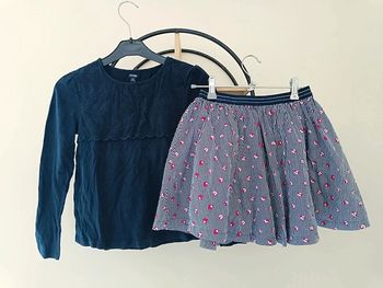 10 ans ensemble teeshirt Kiabi et jupe Okaïdi