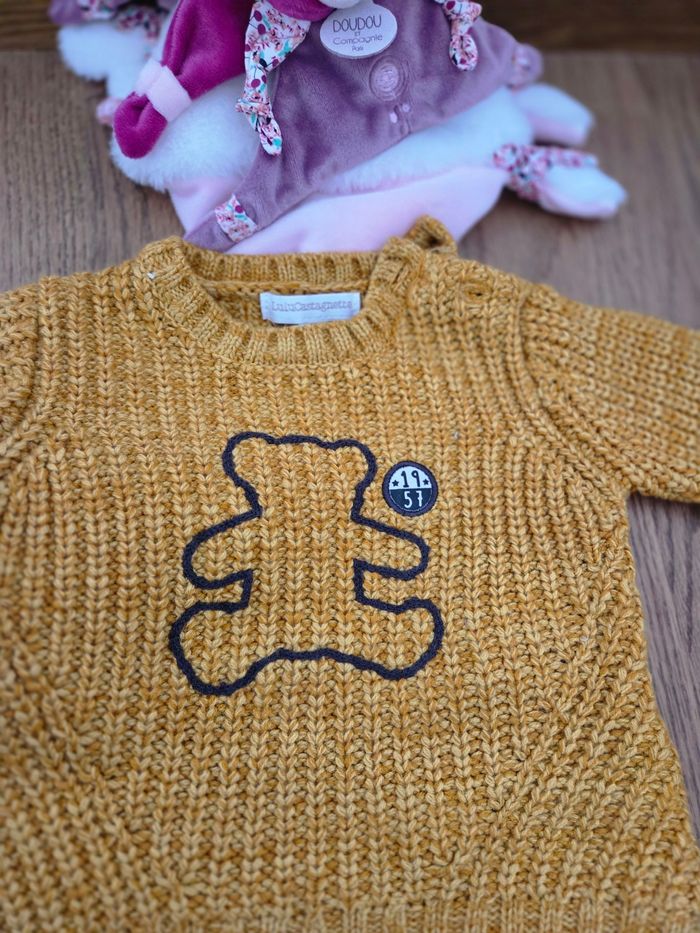Pull chaud manches longues bébé fille 6 mois Lulu Castagnette