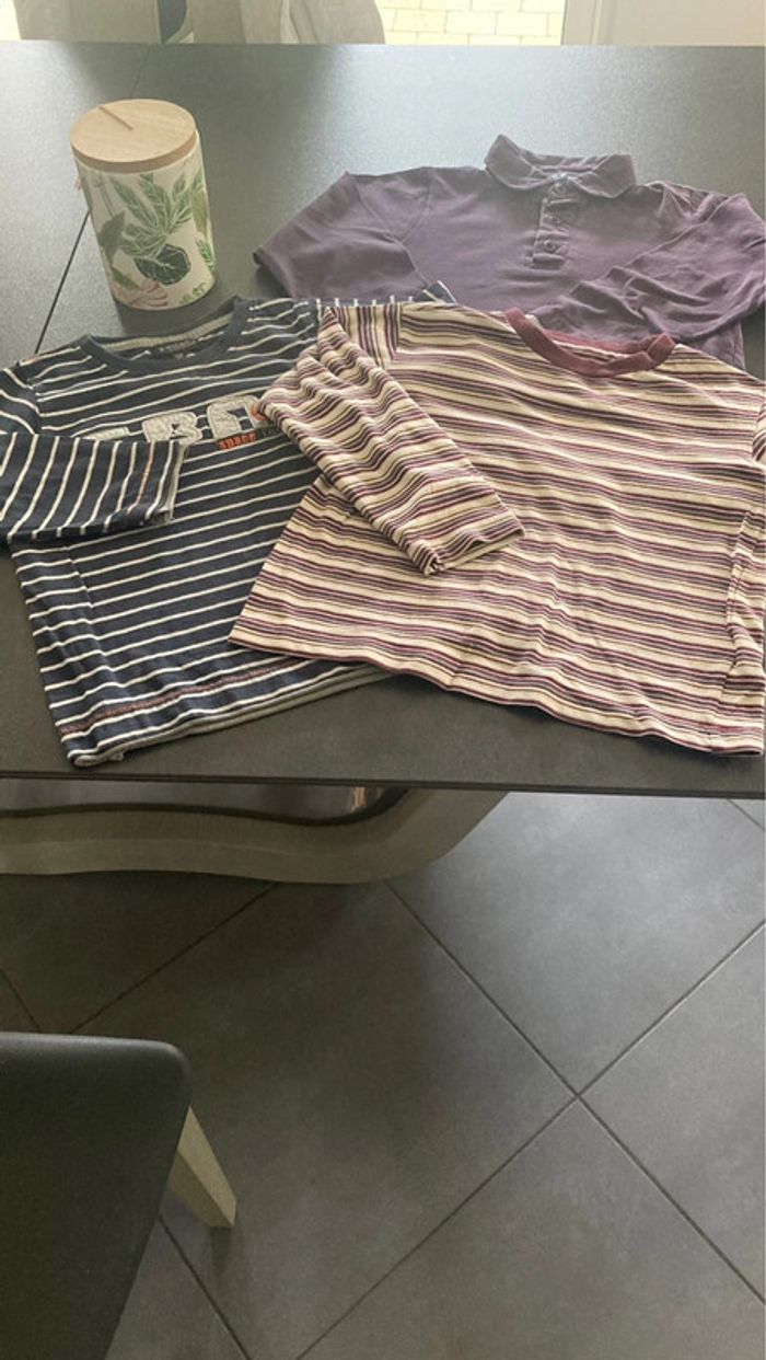 Lot ensemble haut polo vêtement garçon 8 ans - photo numéro 2