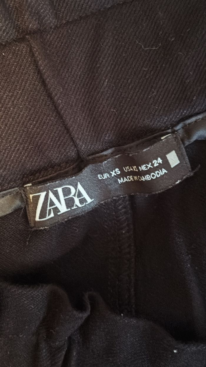 Pantalon droit noir taille haute Zara T34 - photo numéro 3