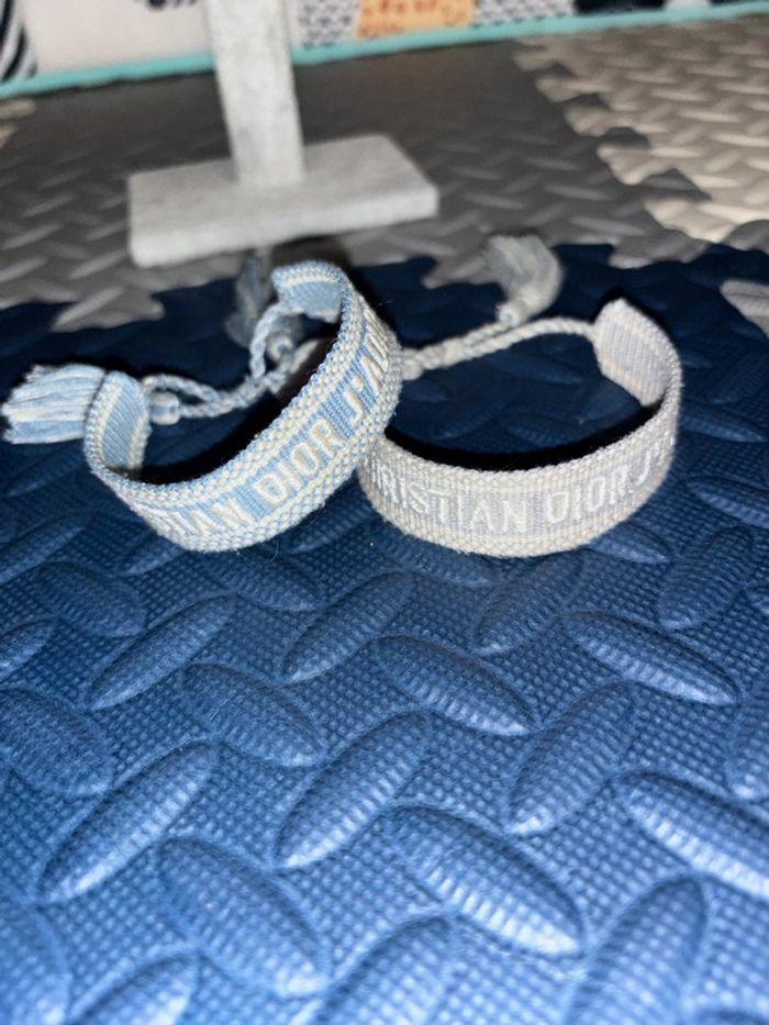 Lot de 3 bracelets en toile / tissu, CD j'adior - photo numéro 4