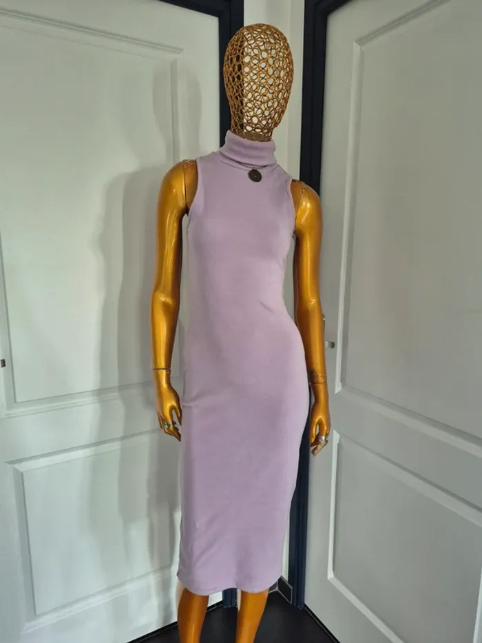 Robe Longue Col Roulé Lila Femme Taille XL/42