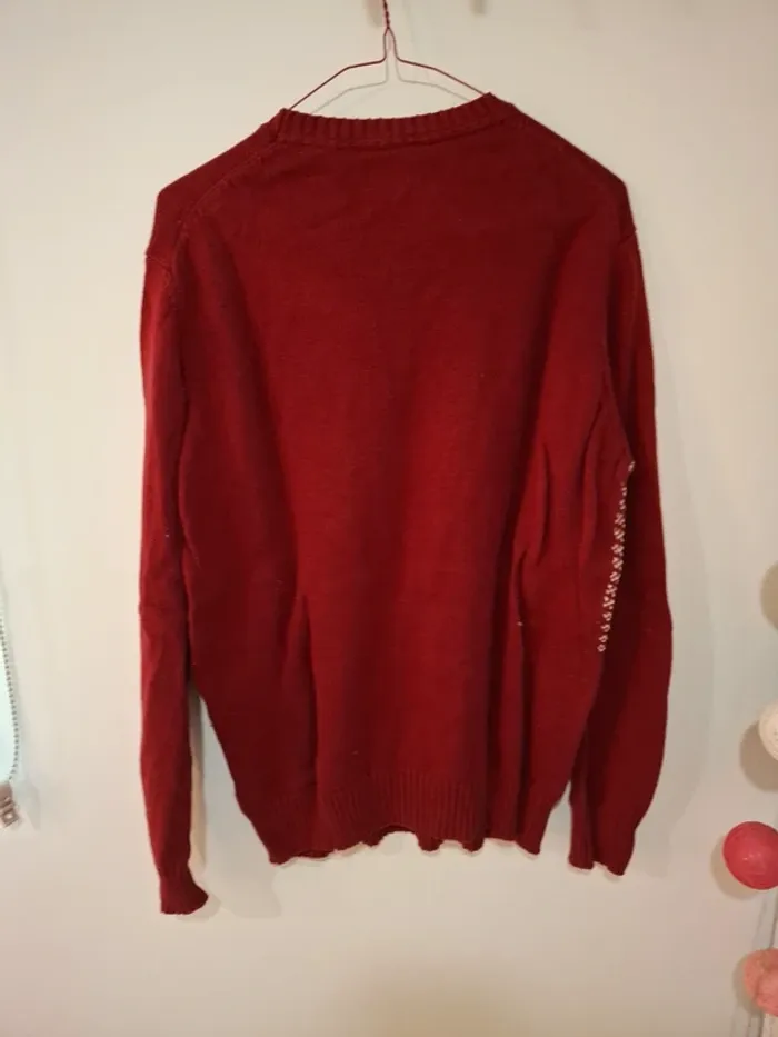 Pull homme springfield rouge taille M - photo numéro 3