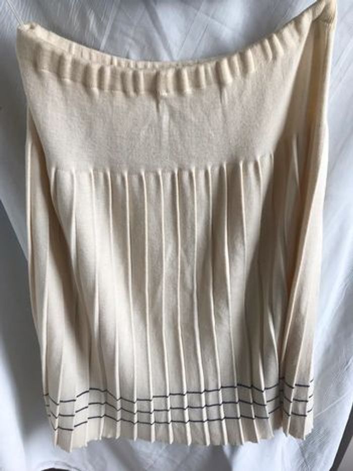 #jupeplissée #laine #beige #taille 36 #vintage #régine loubens Paris