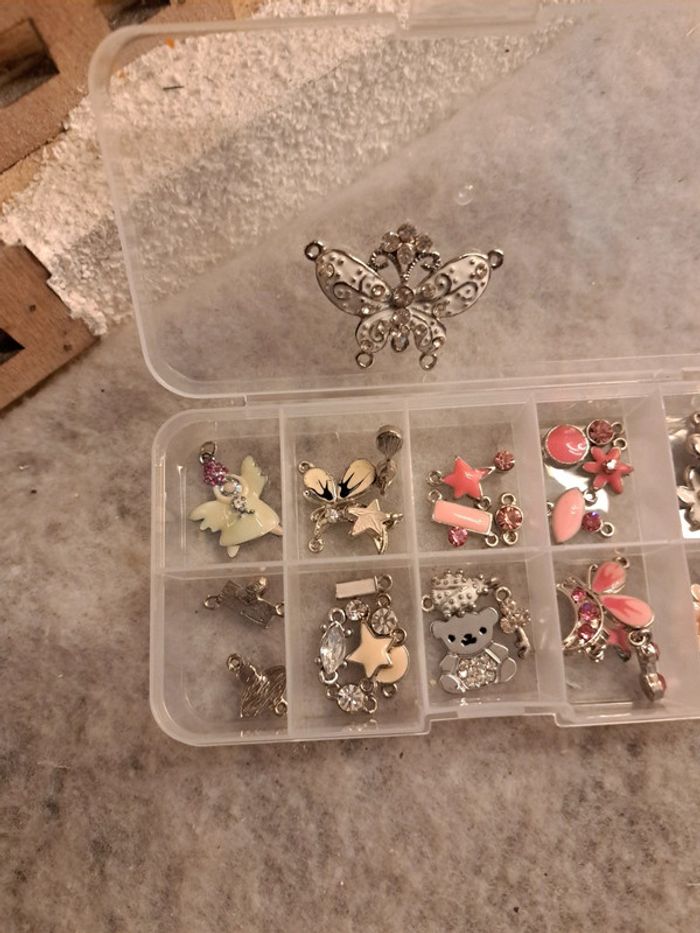 Breloques séparateur perles multicolore - photo numéro 2