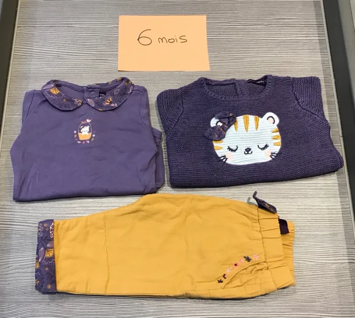 3 pièces Sergent Major violet 6 mois 🌸 - photo numéro 19