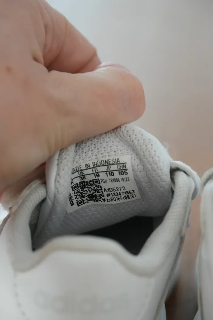 Petites baskets Adidas blanches bébé - Pointure 19 - photo numéro 7