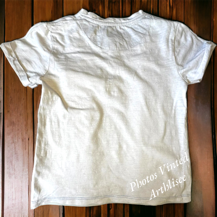 T-shirt blanc La Fabrique des Garçons 6 ans TBE (1€) - photo numéro 2