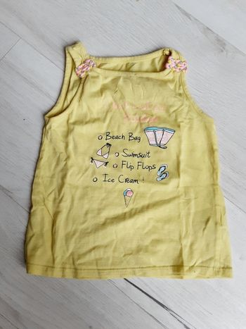 Vêtement fille tee-shirt débardeur jaune In extenso 3 ans