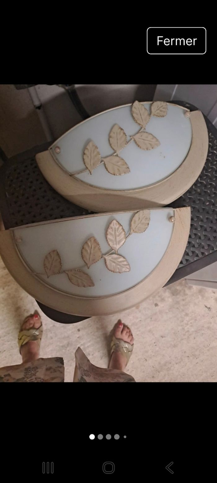 Lot 2 appliques murales
