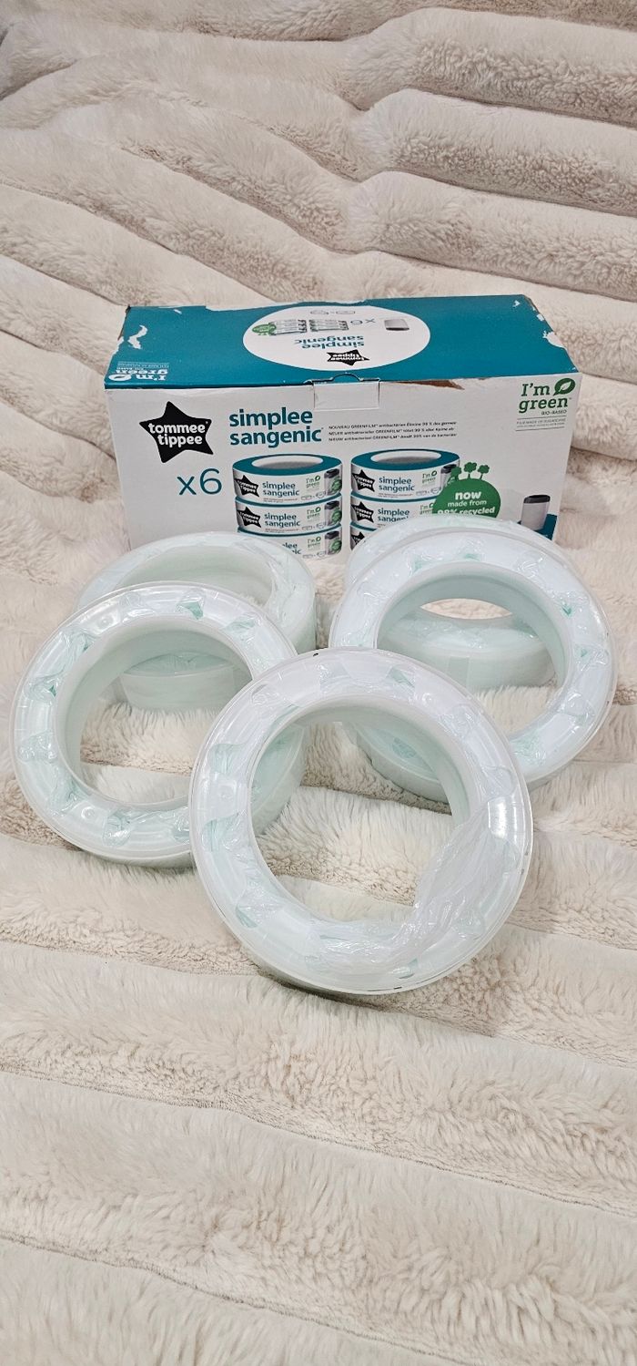 Lot de 4 +1 recharges originales Simplee Sangenic Tommee Tippee