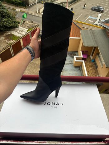 Bottes Noires Jonak à Talons Hauts - Biaggio