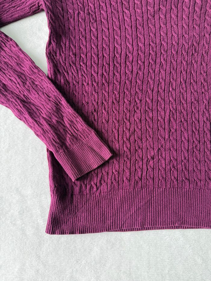 Pull torsadé tommy Hilfiger violet pourpre pour femme taille M - photo numéro 2