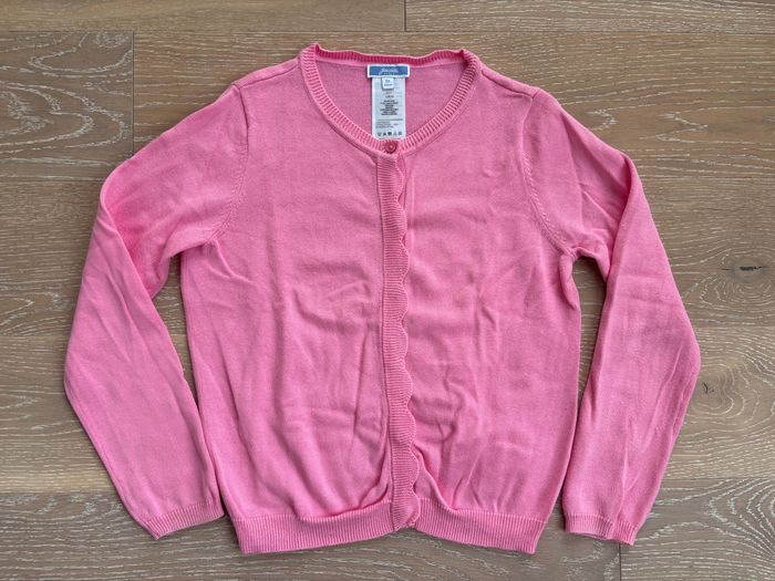 Gilet cardigan Jacadi 8 ans fille rose feston tbe