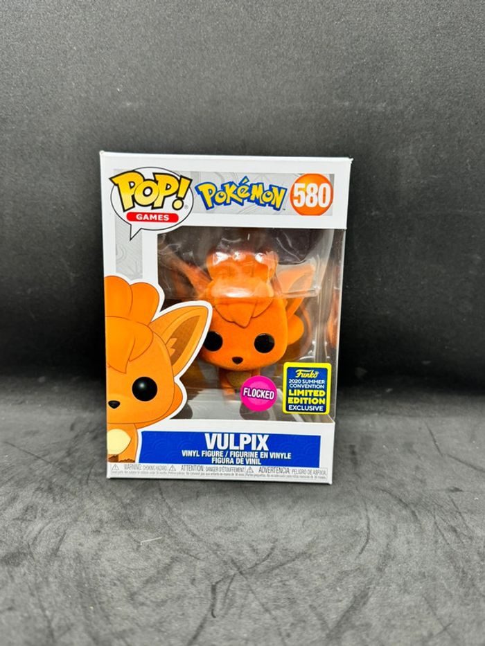 Funko pop Pokémon vulpix 580 Flocked Convention 2020 - photo numéro 2