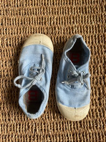 Bensimon à lacets bleu ciel