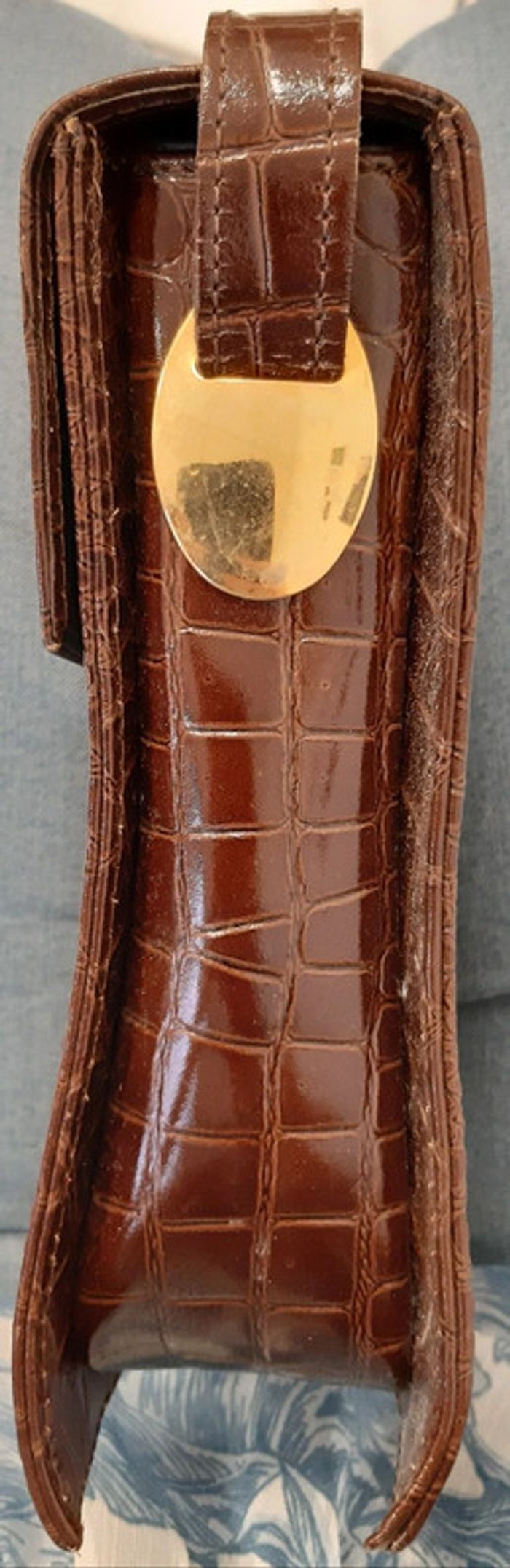Magnifique sac vintage Sylvain Lefebvre en cuir imitation serpent - photo numéro 6