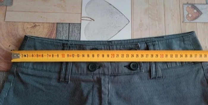 Pantalon fines rayures marine et blanc - photo numéro 8