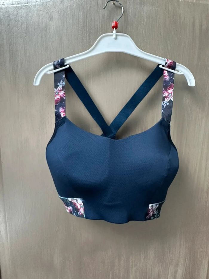 Brassière Domyos Sissy Mua bleu fleuri rose XL - photo numéro 3