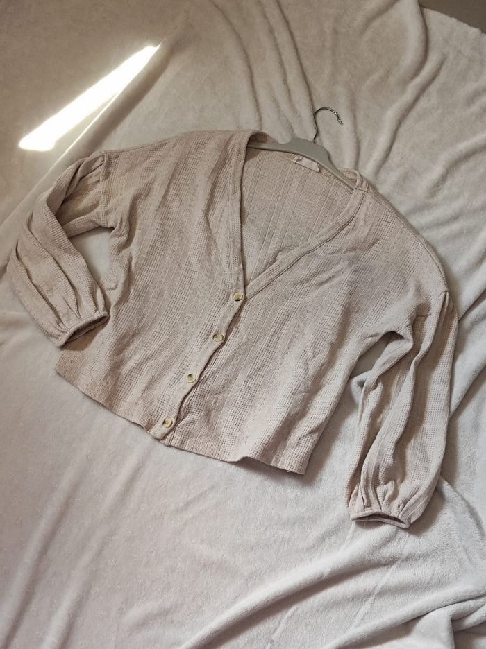 Cardigan beige taille M - photo numéro 2