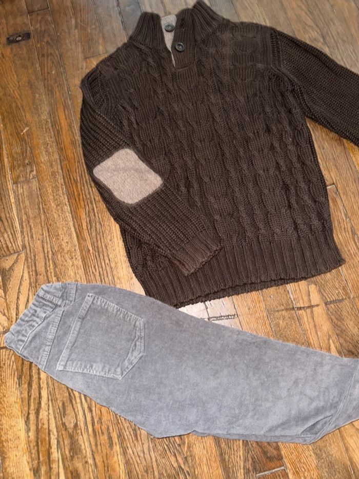 Pull Massimo dutti et pantalon velour Monoprix 12 ans - photo numéro 2