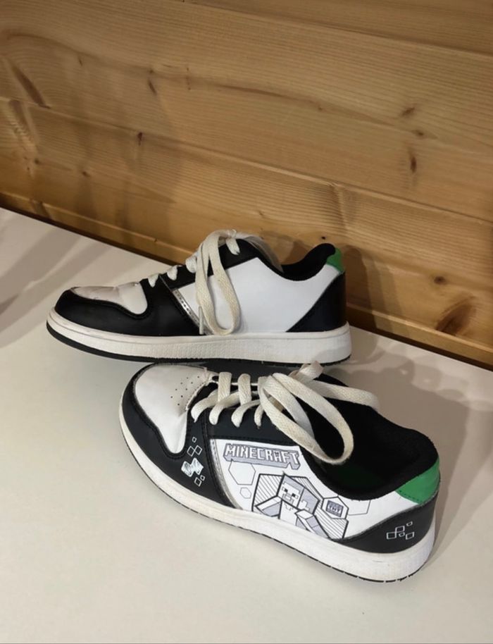Baskets Minecraft garçon taille 33 excellent état - photo numéro 2