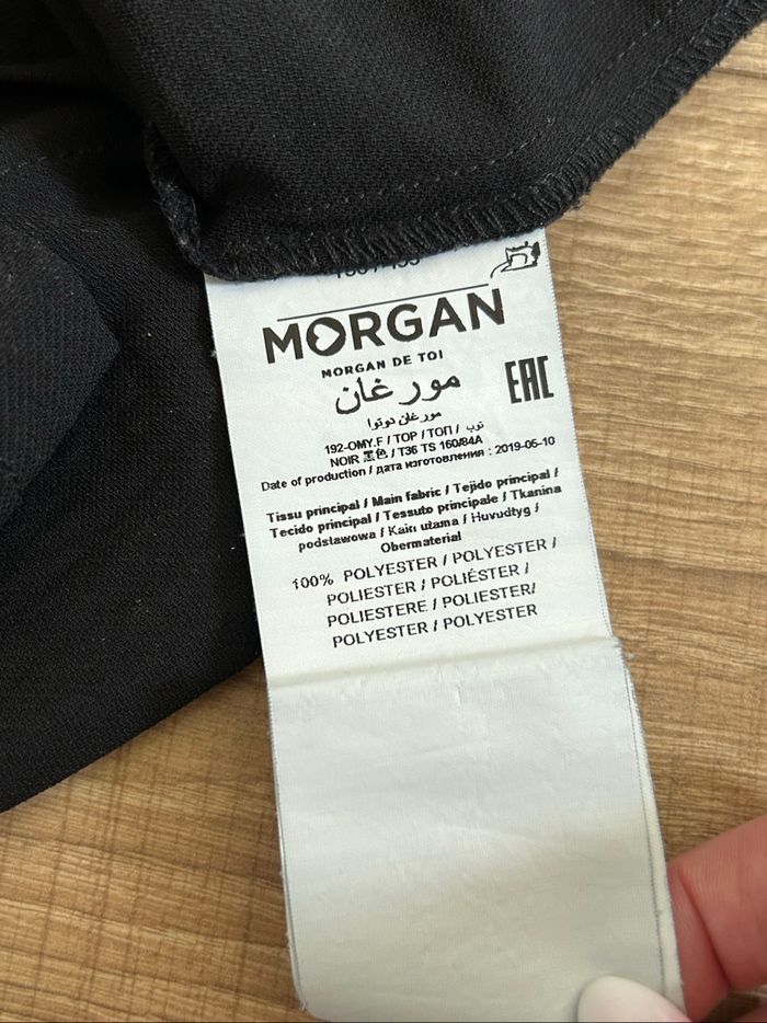 Blouse noire et argentée Morgan taille 36 jamais portée - photo numéro 10