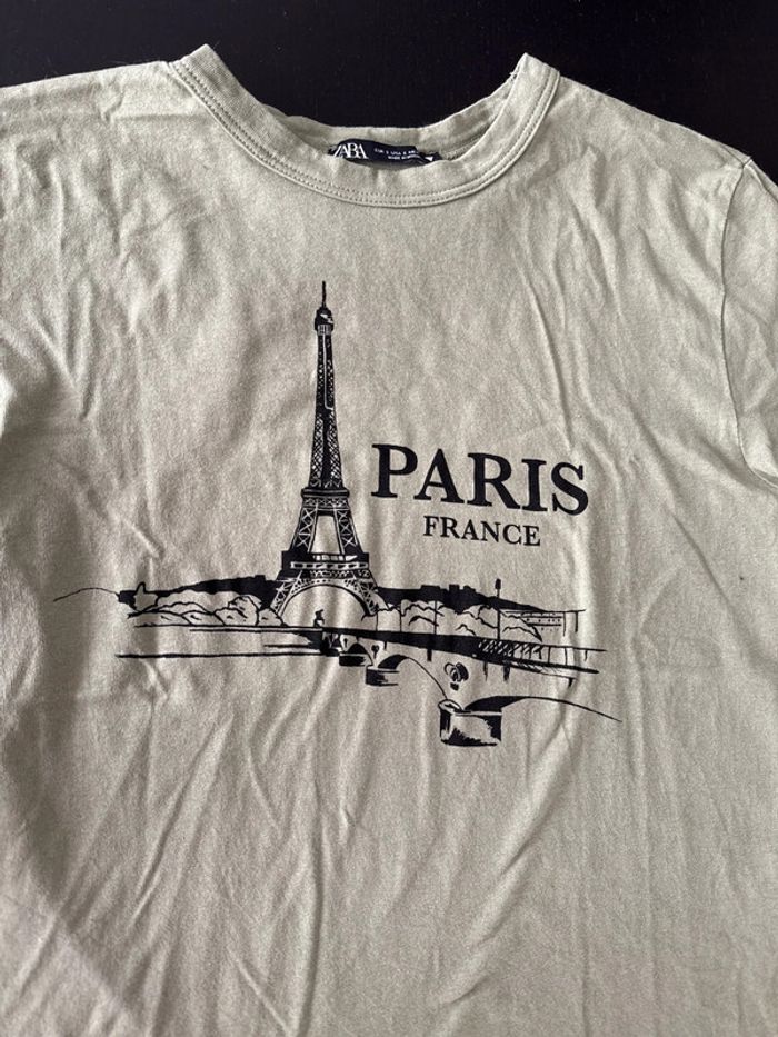 T shirt vert Zara taille S - photo numéro 3