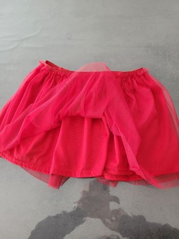 Jupe rouge avec tule Kiabi 8 ans