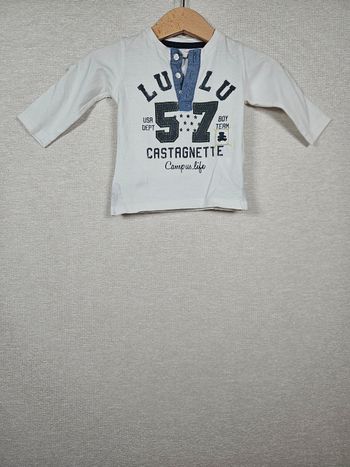 T-shirt manche longue lulu castagnettes 3 mois