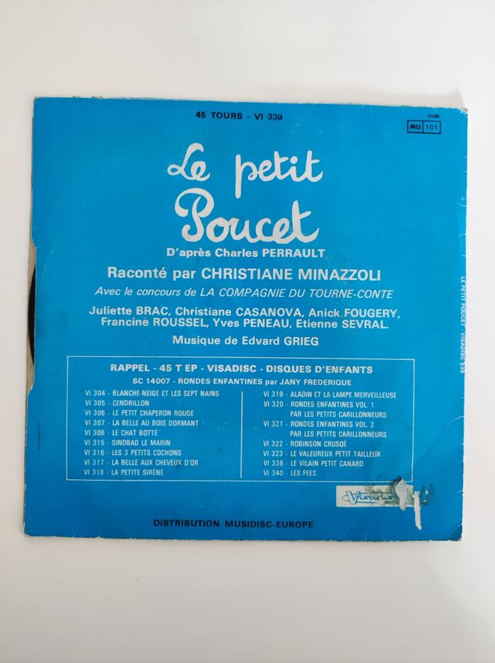 Vinyl conte raconté Lepetit Poucet / vintage 80' - photo numéro 2