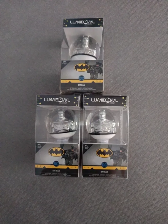 Lot de 3 Lumibowl Batman Argent