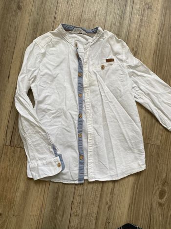 Chemise H&m 8/9 ans blanche garçon été