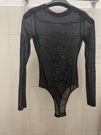 Body noir transparent avec effet python taille S 