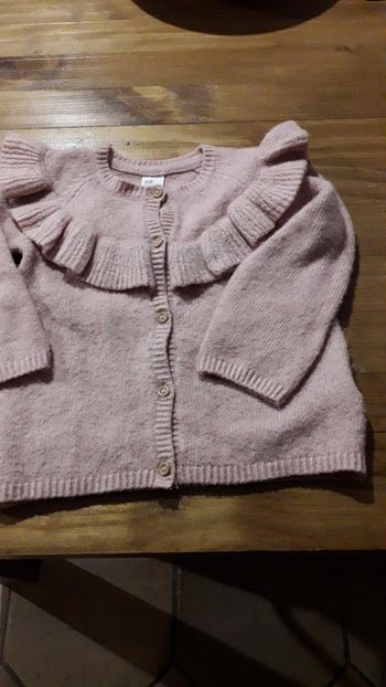 Cardigan col Claudine rose