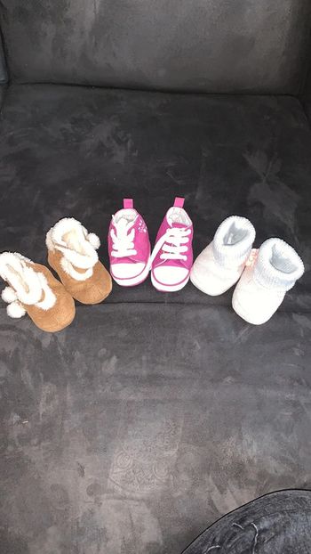 Lot 3 paires chaussons chaussures fille