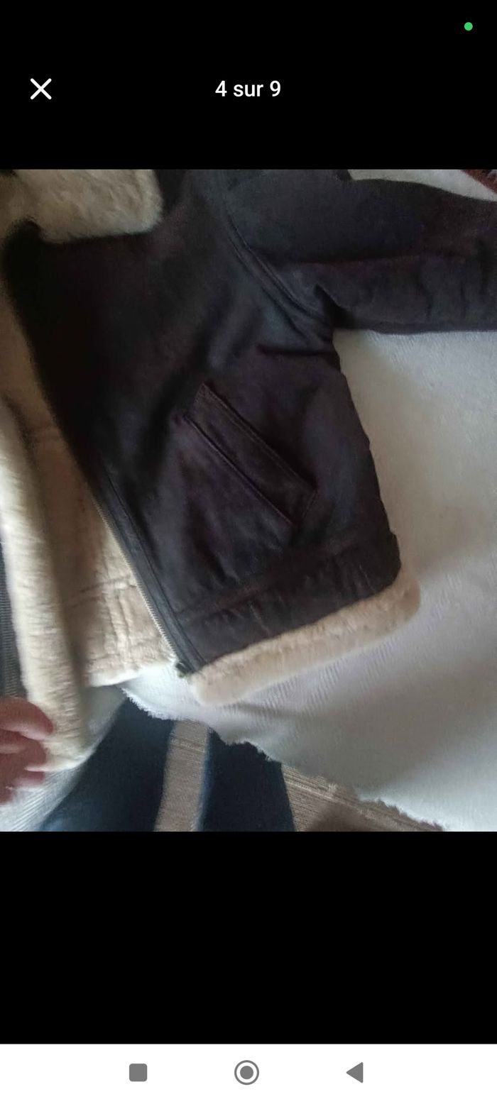 Blouson Veste aviateur en croûte de cuir - photo numéro 6