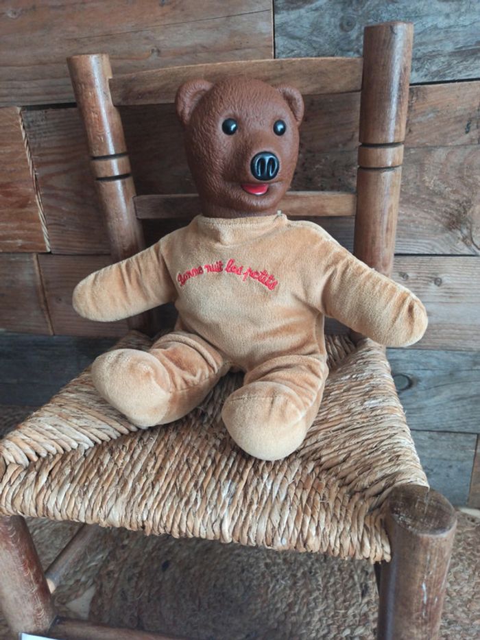 Peluche nounours Bonne nuit les petits vintage tbe - photo numéro 2