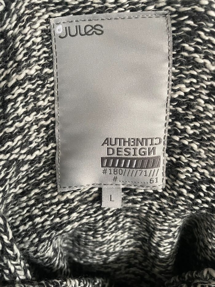 Pull gris à grosses mailles pour homme, marque Jules - photo numéro 4